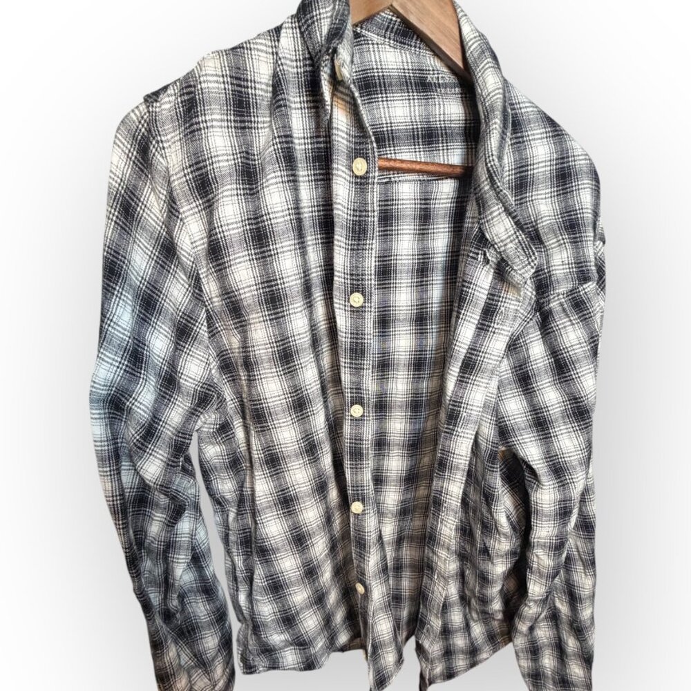 🖤 ALLSAINTS Plaid Button‑Up Shirt – Tagged XXL (Fits L/XL) 🖤